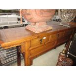 20th Century Chinese elm side table,