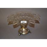 19th Century Continental silver and cut glass tazza