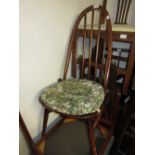 Two Ercol stick back dining room chairs