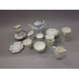 Royal Doulton Art Deco design tea service for two together with a Heathcote China Art Deco part