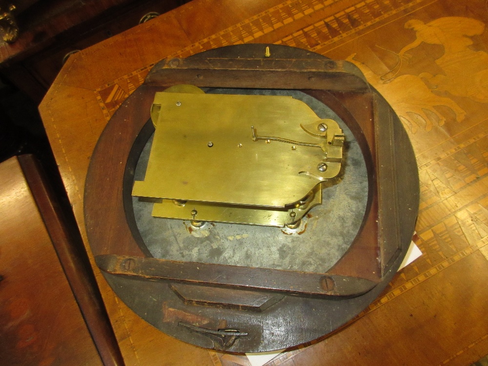 George III mahogany circular dial clock, the painted convex dial signed Milward, Brook Street, - Image 10 of 11