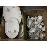 Royal Doulton Tumbling Leaves pattern dinner service and a Wedgwood coffee service
