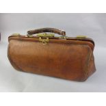 Late 19th / early 20th Century leather Gladstone bag