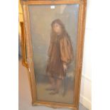 Charles MacIver Grierson, large pastel portrait of a standing girl, signed, 49.