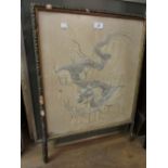 Chinese silk panel embroidered with a dragon,
