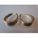 Pair of 9ct gold ring earrings CONDITION REPORT 10.1gms.