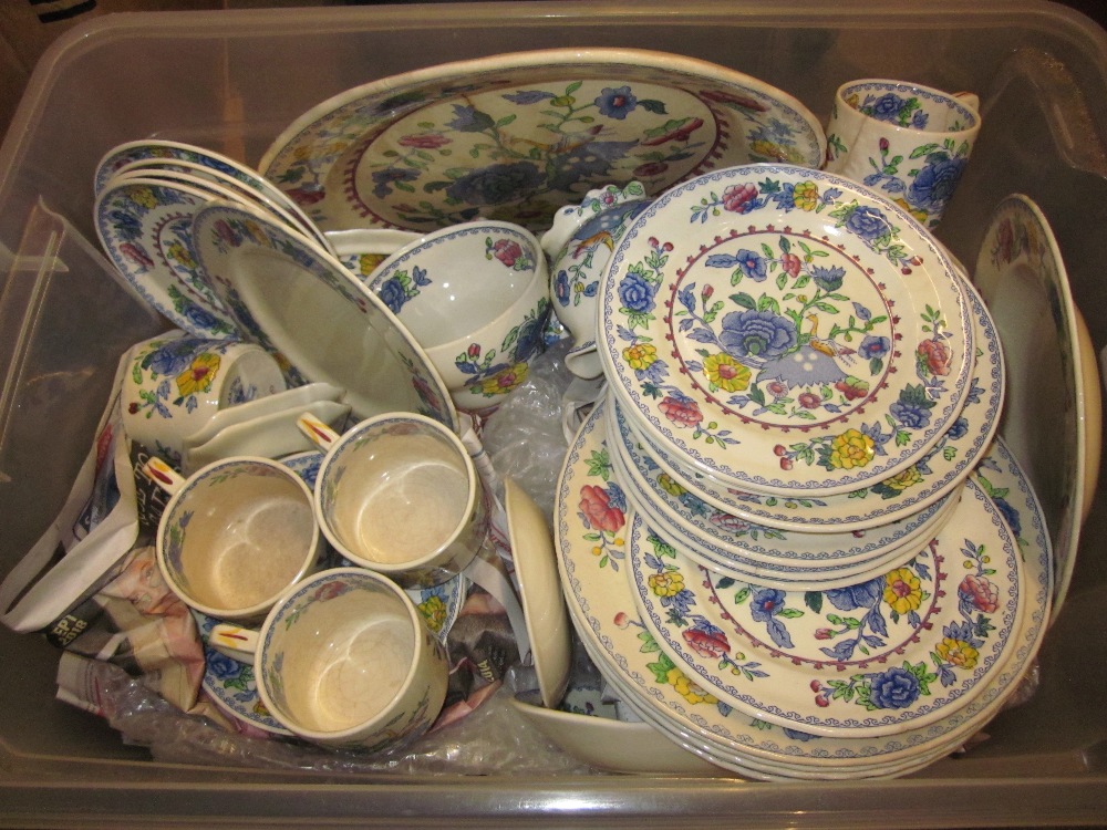 Masons Regency pattern part dinner service CONDITION REPORT Various damages and