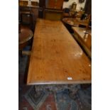 19th Century Continental rectangular pine altar table,