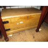 Small 19th Century stained pine trunk