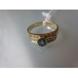 18ct Yellow gold sapphire and diamond ring CONDITION REPORT 4.