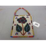 Small tribal coloured beadwork bag