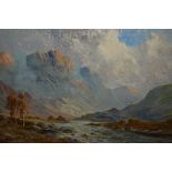 F.E. Jamieson, pair of oil paintings on canvas, Highland lake scenes, signed, 15.