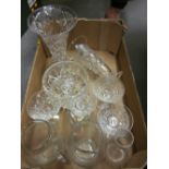 Four Waterford cut glass champagne glasses,