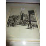 Kenneth Holmes, artist signed etching,