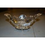 Similar smaller 19th Century Continental silver oval two handled basket