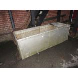 Large rectangular galvanised metal trough