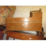 19th Century stripped pine cradle with canopy top
