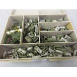 Quantity of miniature die-cast metal military vehicles etc