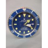 Rolex jeweller's shop display clock ' Submariner ',
