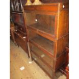 Globe Wernicke type four section bookcase with glazed doors