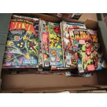 Quantity of Marvel and other comics CONDITION REPORT Approximately 100 comics.