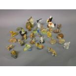 Small collection of Wade Whimsies and other ceramic figures of animals