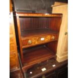 Reproduction mahogany bedside cabinet, reproduction circular mahogany occasional table,