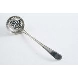 A GEORGE III OLD ENGLISH BEAD PATTERN SAUCE LADLE (now pierced for use as a sugar sifter ladle),