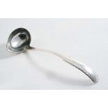 BY GEORG JENSEN:- A Danish, rope pattern sauce ladle with English import marks for London 1928; 5.5"
