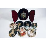 A GROUP OF VARIOUS MINIATURE PORTRAITS 19th-20th century, mixed media, some photographic (12)
