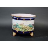 MINTON MAJOLICA JARDINIERE - EDOUARD RISCHGITZ a Minton majolica jardiniere, the central band