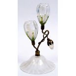 UNUSUAL ART NOUVEAU GLASS EPERGNE - REGISTERED DESIGN an unusual glass epergne possibly by John