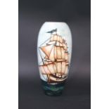LARGE MOORCROFT VASE - H.M.S SIRIUS a large modern limited edition Moorcroft vase in the H.M.S