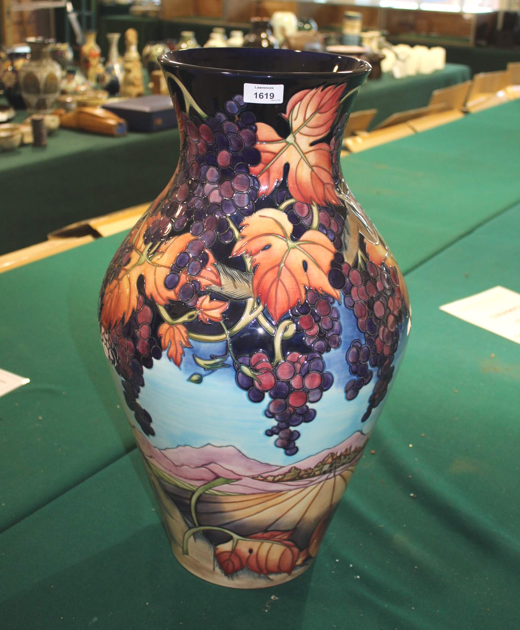 LARGE MOORCROFT VASE - MONTEGNAC an exceptionally large limited edition Moorcroft vase in the - Image 2 of 6