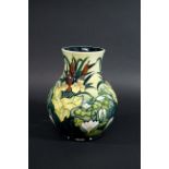 MOORCROFT VASE - LAMIA a boxed modern Moorcroft vase in the Lamia design, designed by Rachel Bishop.