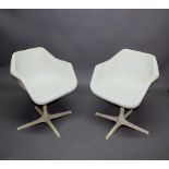 SET OF SIX ROBIN DAY SWIVEL CHAIRS - HILLE a set of six polypropylene swivel chairs, designed by