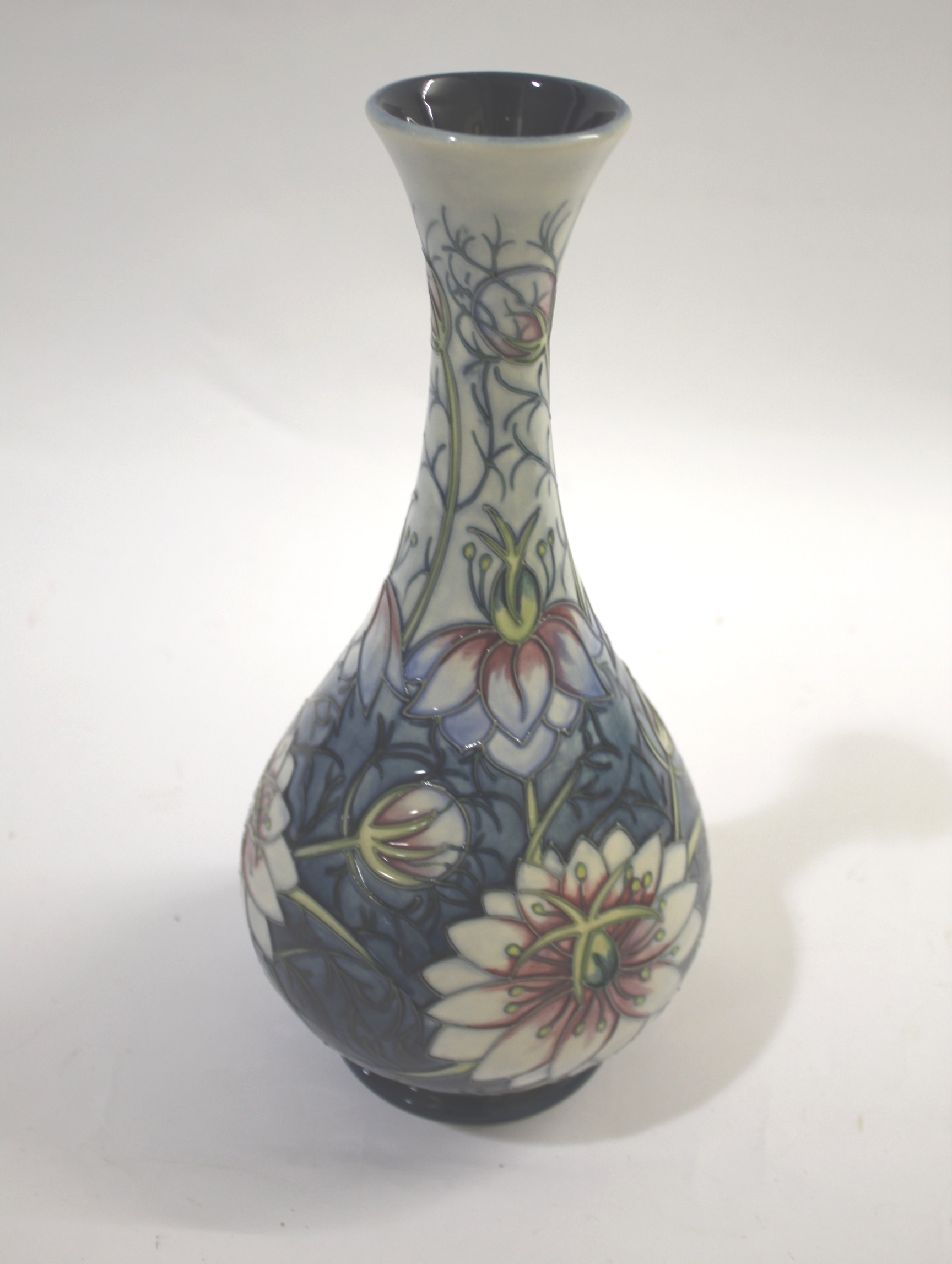 MOORCROFT VASE - LOVE IN A MIST a boxed modern Moorcroft limited edition vase in the Love in a - Image 4 of 5