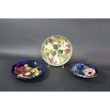 MOORCROFT PLATE a modern limited edition plate decorated with leaves and berries, dated 1998 and