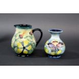 MOORCROFT JUG - HYPERICUM a boxed modern Moorcroft jug in the Hypericum design, also with a small
