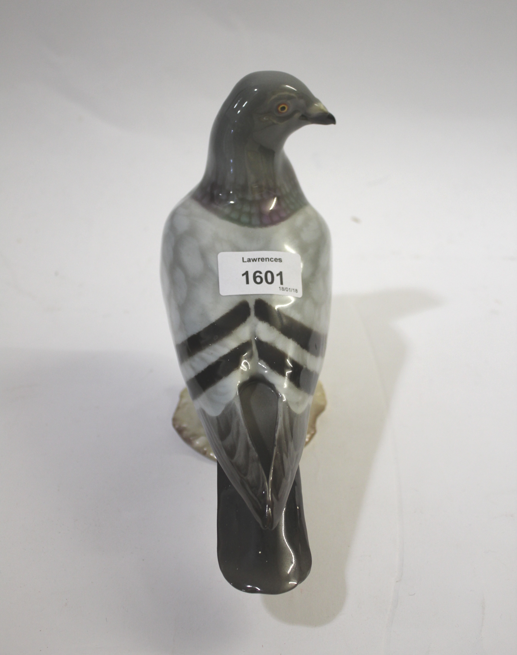 HUTSCHENREUTHER PORCELAIN PIGEON a porcelain figure of a Pigeon, signed by E Werner and made for - Image 3 of 4