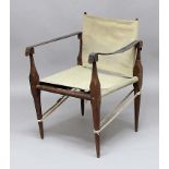 A SAFARI CHAIR - KAARE KLINT a vintage Safari Chair designed by Kaare Klint, the wooden framed chair