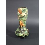 MOORCROFT VASE - SQUIRRELS a boxed modern Moorcroft limited edition vase, in the Squirrels design.