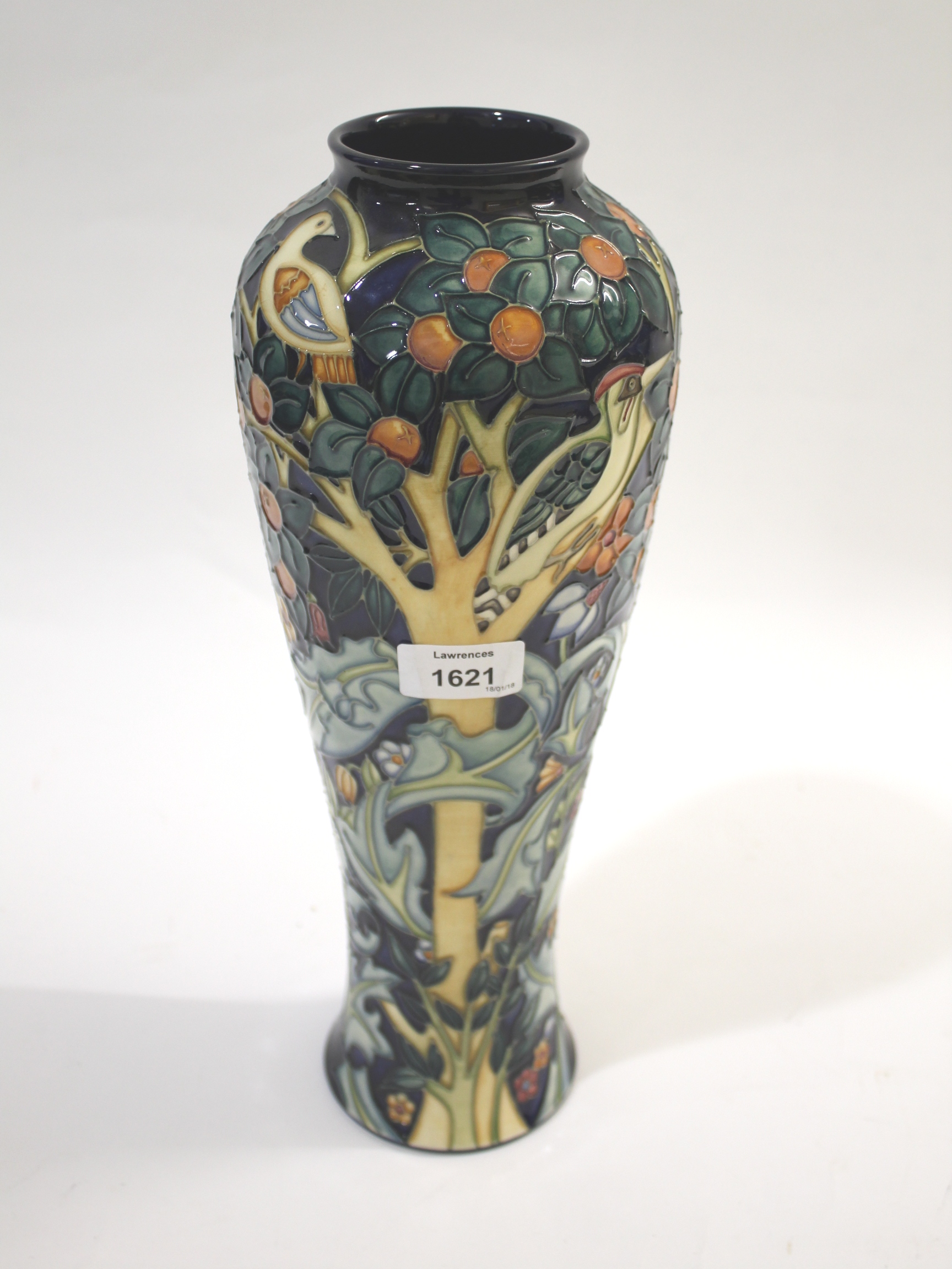 MOORCROFT VASE - TREE BARK THIEF a boxed modern Moorcroft limited edition vase in the Tree Bark - Image 2 of 5