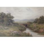 ALFRED POWELL (Fl.1880-1922) A SUSSEX BROOK, PULBOROUGH Signed, watercolour 37 x 54cm. with a