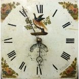 OAK LONGCASE CLOCK, circa 1835, the 11" painted dial inscribed Jas Thristle, Williton, with