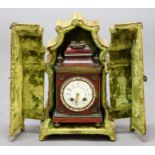 FRENCH LOUIS XVI STYLE MANTEL CLOCK, 19th century, the enamelled dial with arabic numerals on a