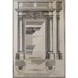 SIX ARCHITECTURAL ENGRAVINGS to comprise designs for architectural elements after Bernini,