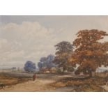 WILLIAM CALLOW, RWS (1812-1908) DISTANT VIEW WITH A CATHEDRAL (LINCOLN?) Signed, also initialled and