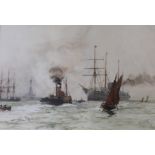 CHARLES EDWARD DIXON (1872-1934) OFF NEW BRIGHTON Signed, dated 99 and titled, watercolour 37 x 55.