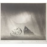 NORMAN ACKROYD, CBE, RA (b.1938) ST KILDA - RAIN Aquatint, 1993, signed, dated, titled and numbered